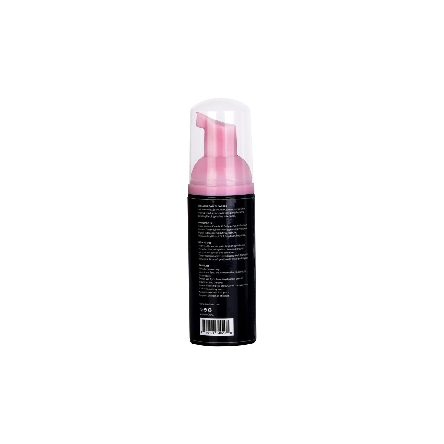 Foam lash cleaner and eye make-up remover