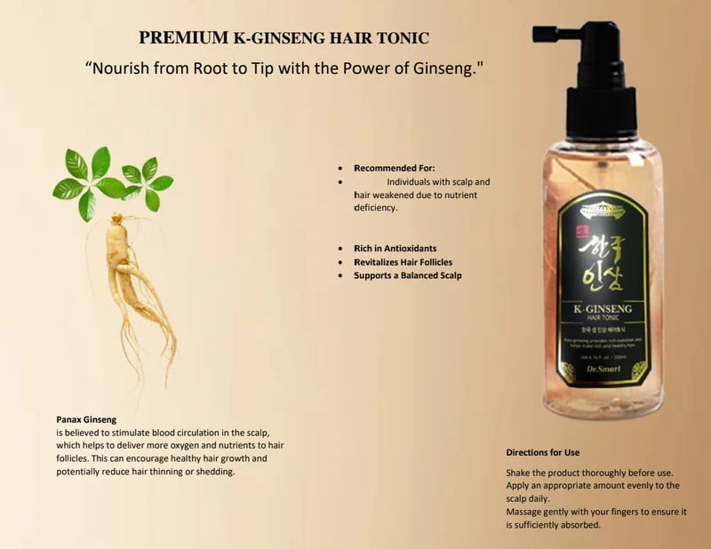 Dr.Smart K-Ginseng Hair Tonic 6.76fl.oz/200m