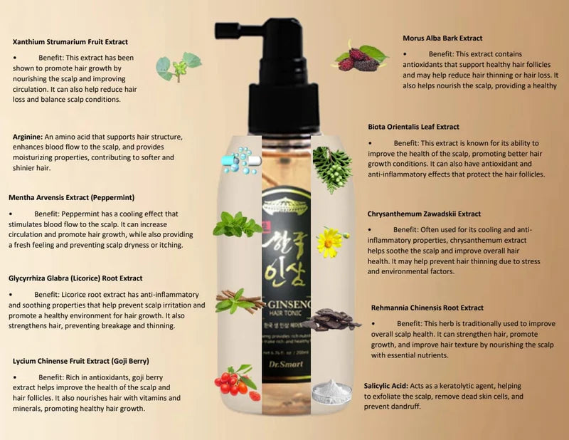 Dr.Smart K-Ginseng Hair Tonic 6.76fl.oz/200m