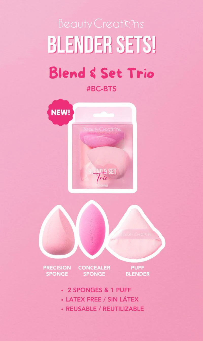 Beauty Creations Blend & Set Trio Beauty Blender Sponge Set