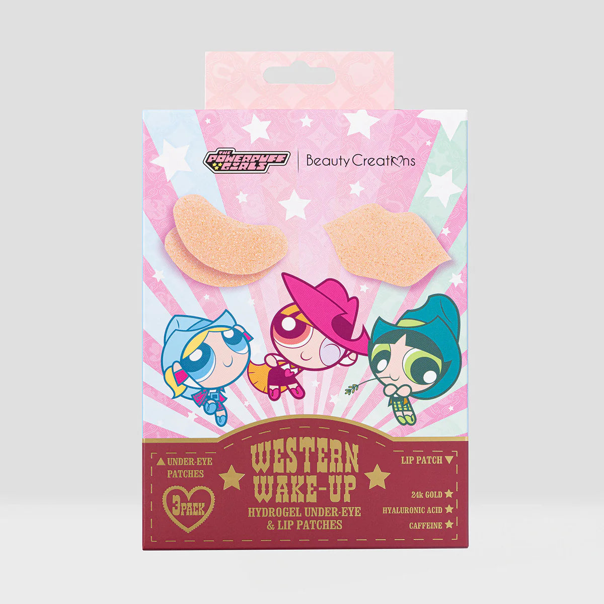 THE POWERPUFF GIRLS "WESTERN WAKE-UP" HYDROGEL UNDEREYE & LIP PATCHES (3 PACK)