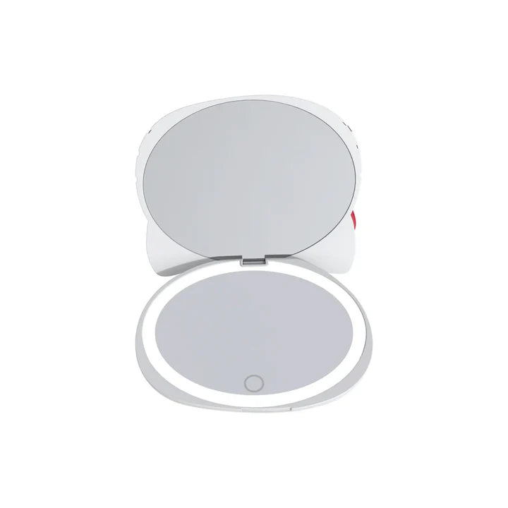 Kawaii Compact Mirror with Touch Sensor Switch for Purse, LED Makeup Mirror with 2X Magnifying Top