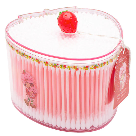 500 PC STRAWBERRY COTTON PICKS W JAR