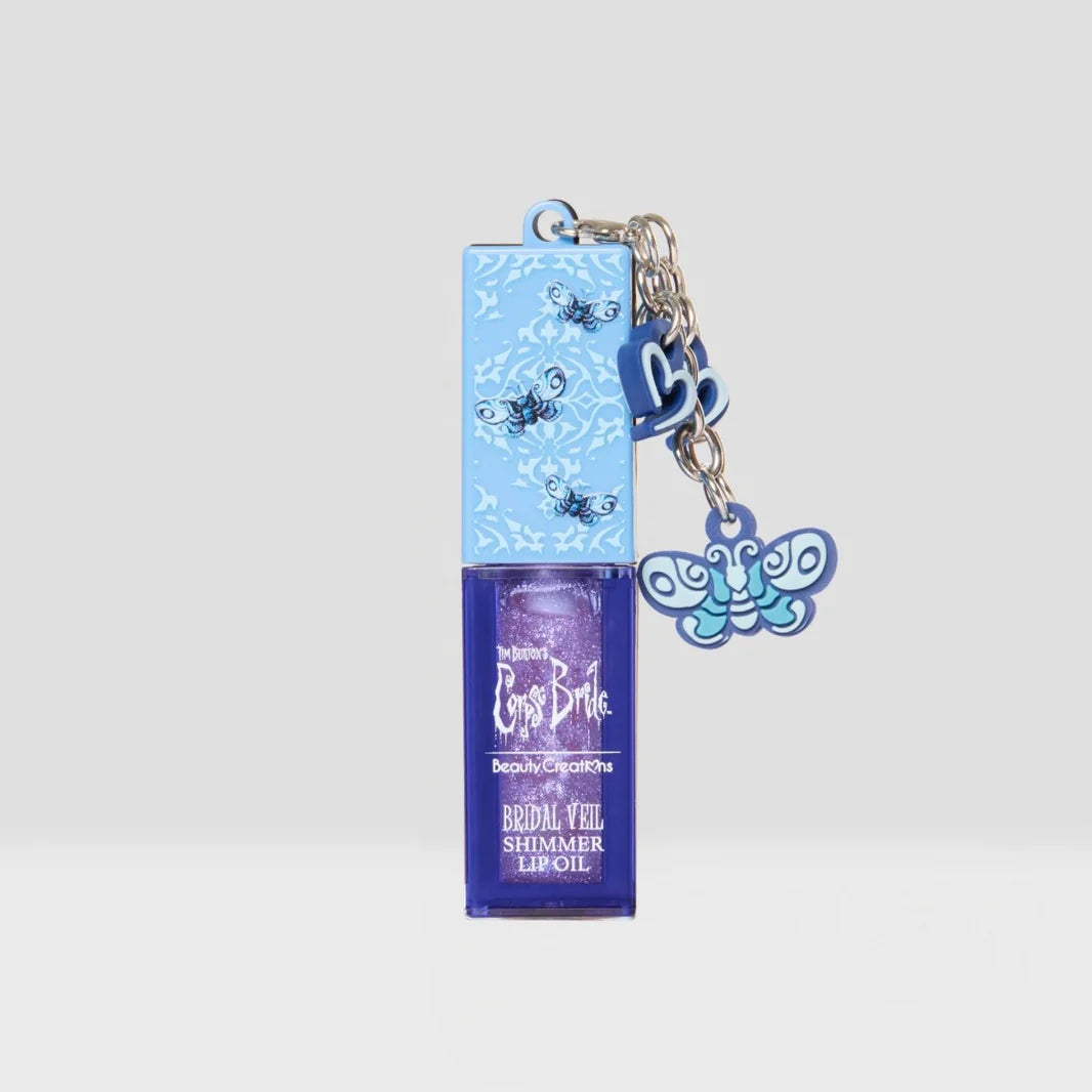 TIM BURTON'S CORPSE BRIDE X BEAUTY CREATIONS BRIDAL VEIL SHIMMER LIP OIL