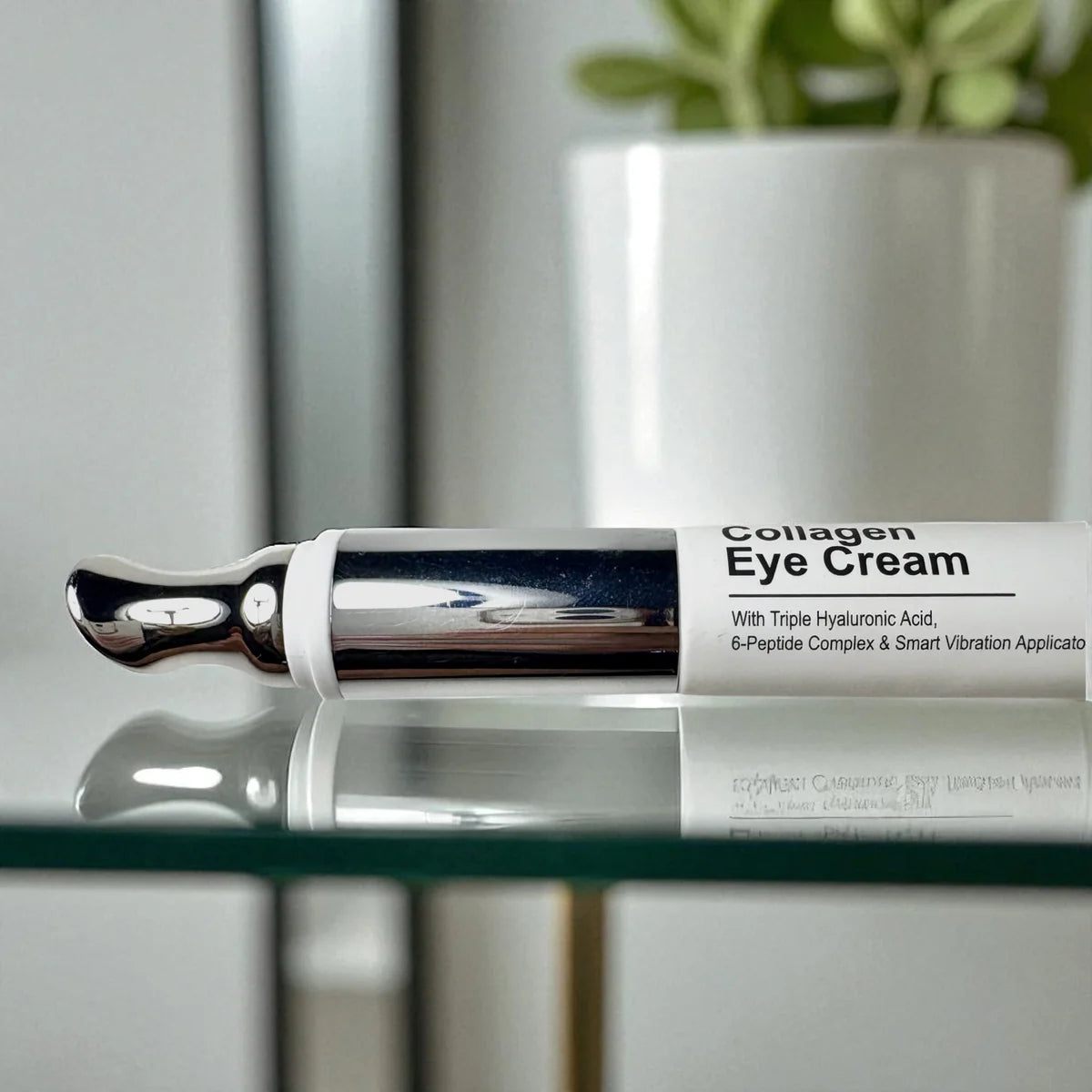 Collagen Eye Cream With Triple Hyaluronic Acid, 6-Peptide Complex & Smart Vibration Applicator