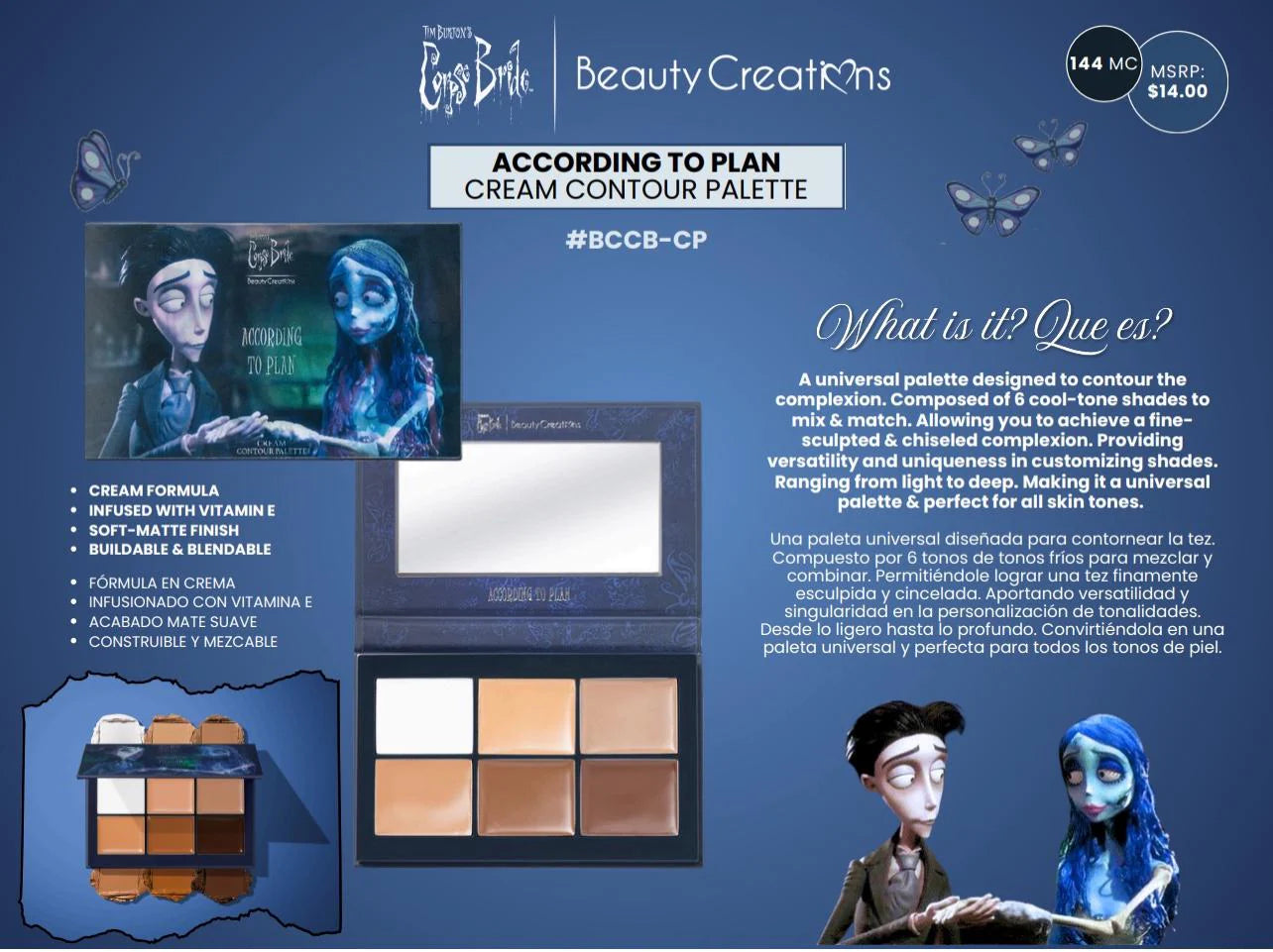 Face- Beauty Creations Corpse Bride According To Plan Cream Contour Palette